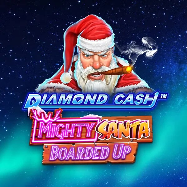 Diamond Cash Mighty Santa Boarded Up by Greentube, showcased at ultra-kasino.fi – game logo